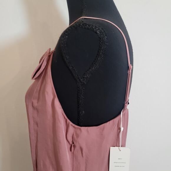Vince Twist Front Camisole Slip Midi Dress Dusty Rose Pink Ombre NEW $325 Sz 8 - Picture 10 of 16